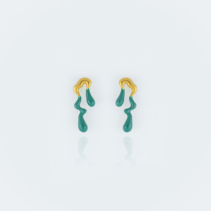 Starborn Earrings - Gold / Green