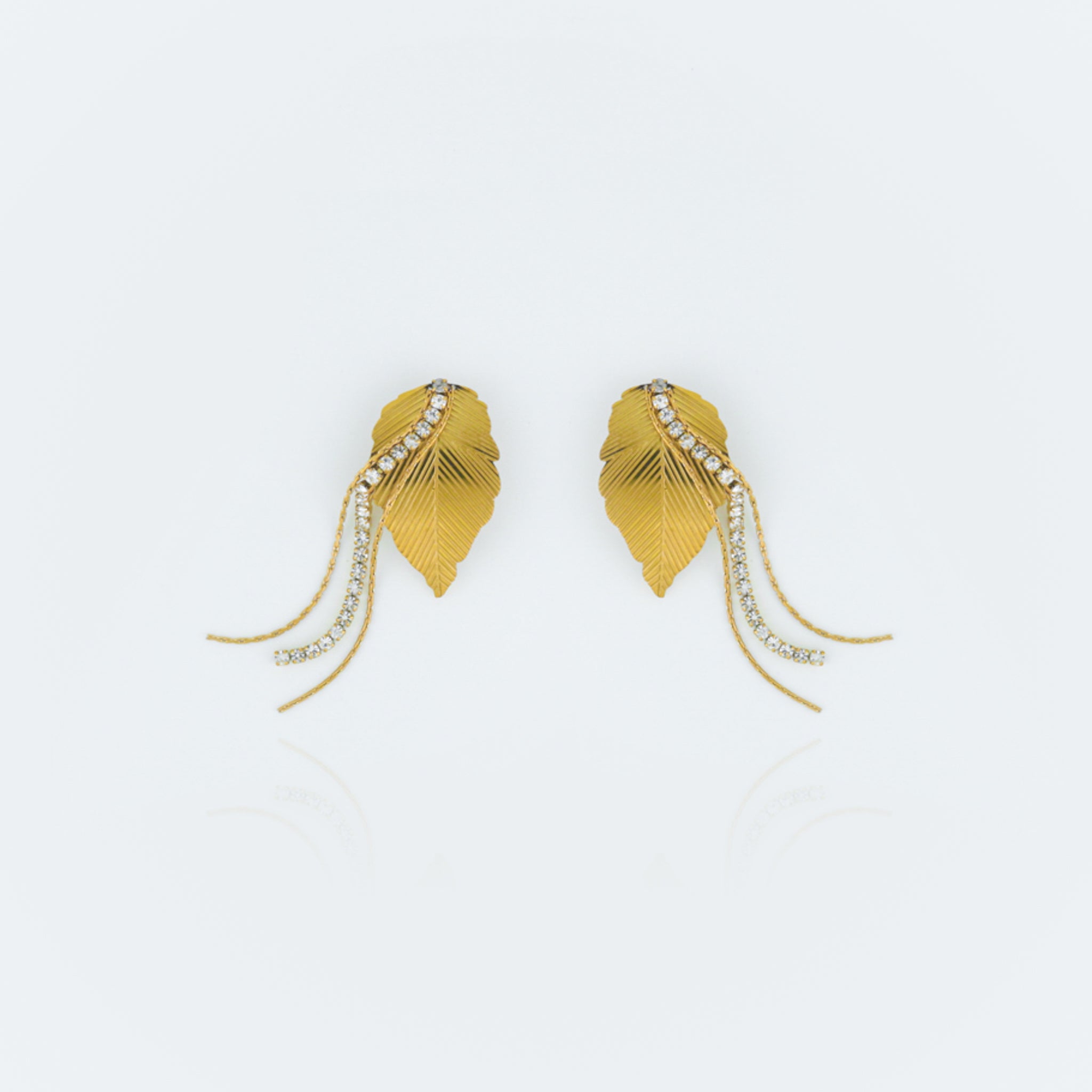 Glided Leaf Earrings