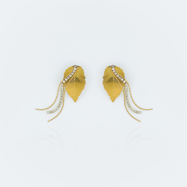 Glided Leaf Earrings
