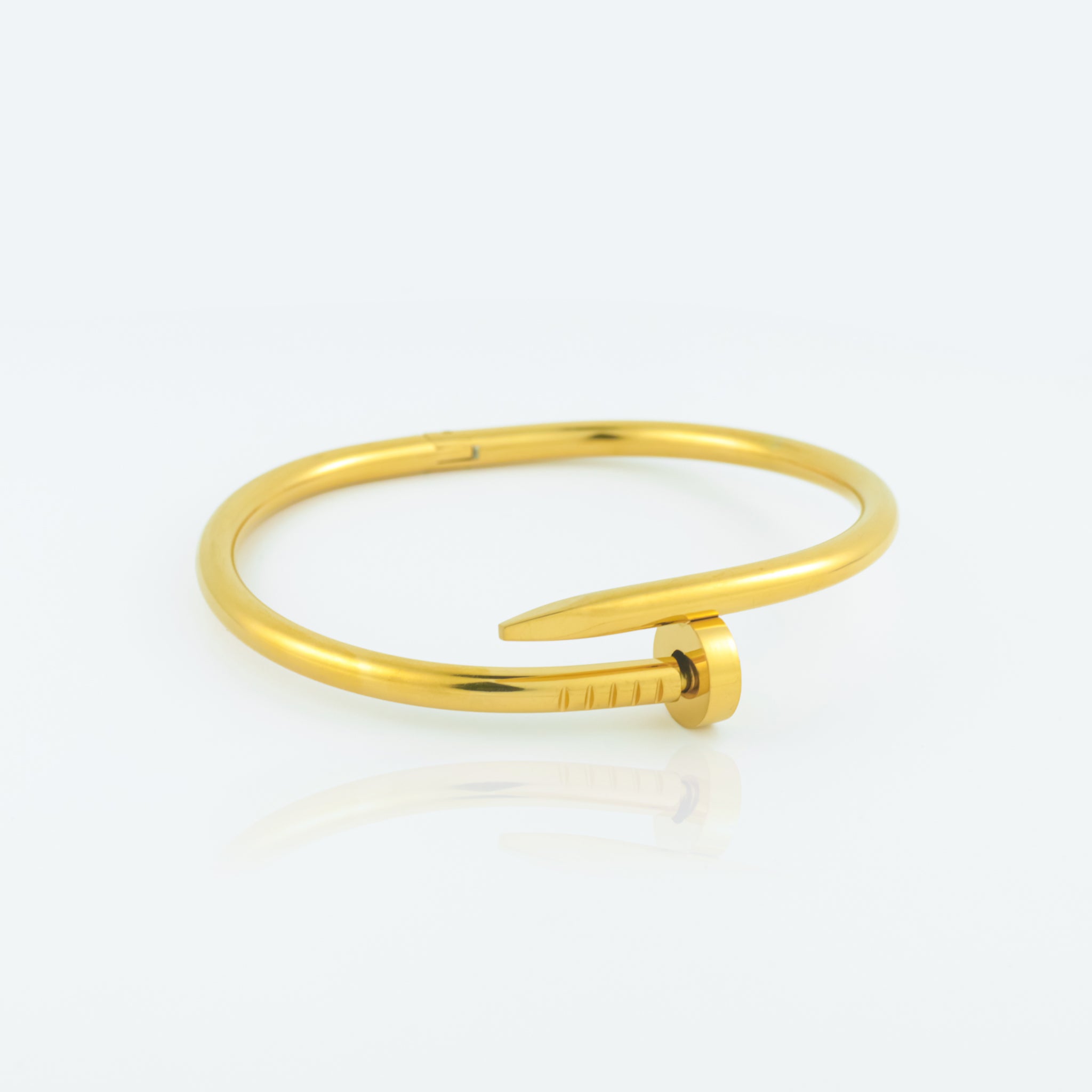 Nail Bangle Bracelet Gold