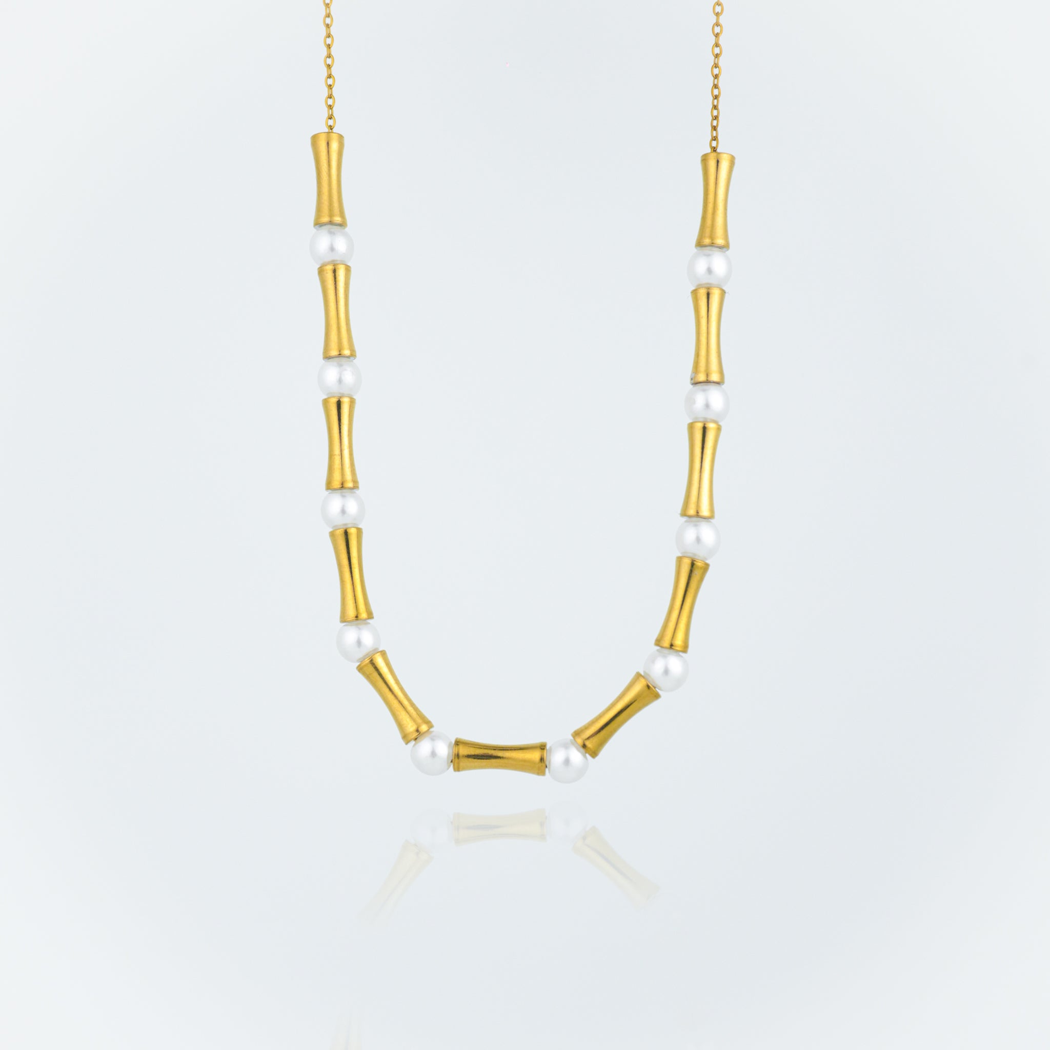 Gold Pearl Necklace