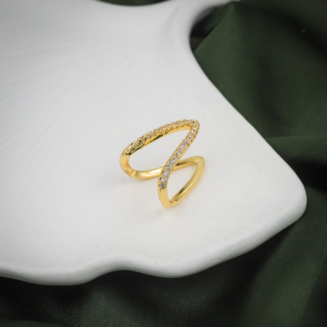 Prism Edge Ring- Gold
