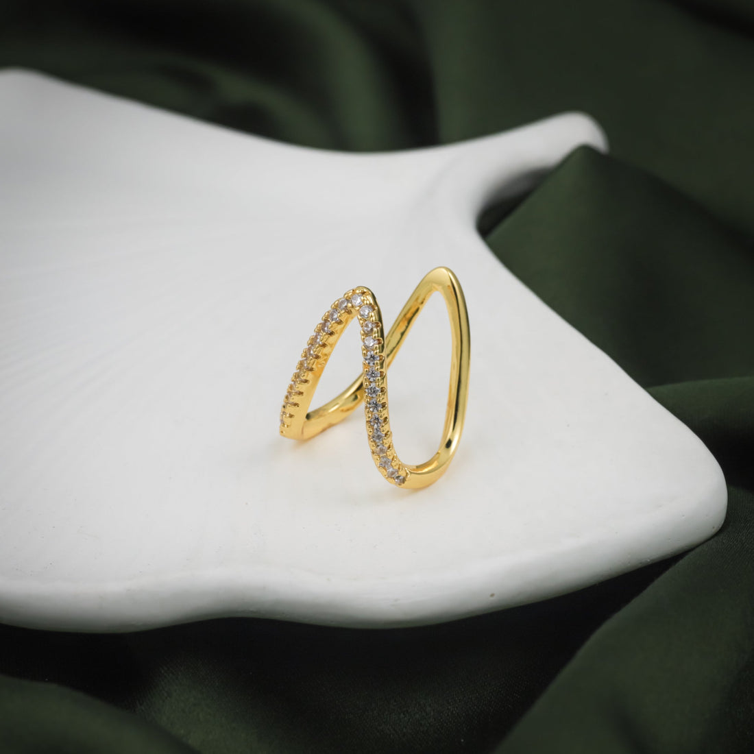 Prism Edge Ring- Gold