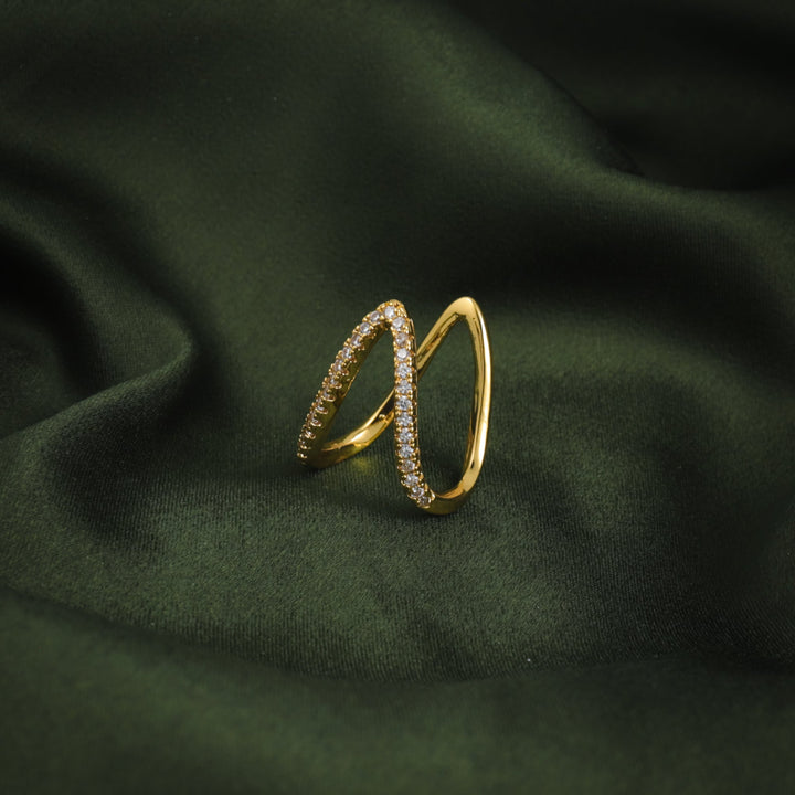 Prism Edge Ring- Gold