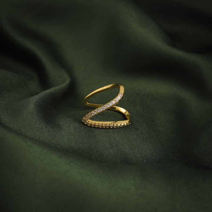 Prism Edge Ring- Gold