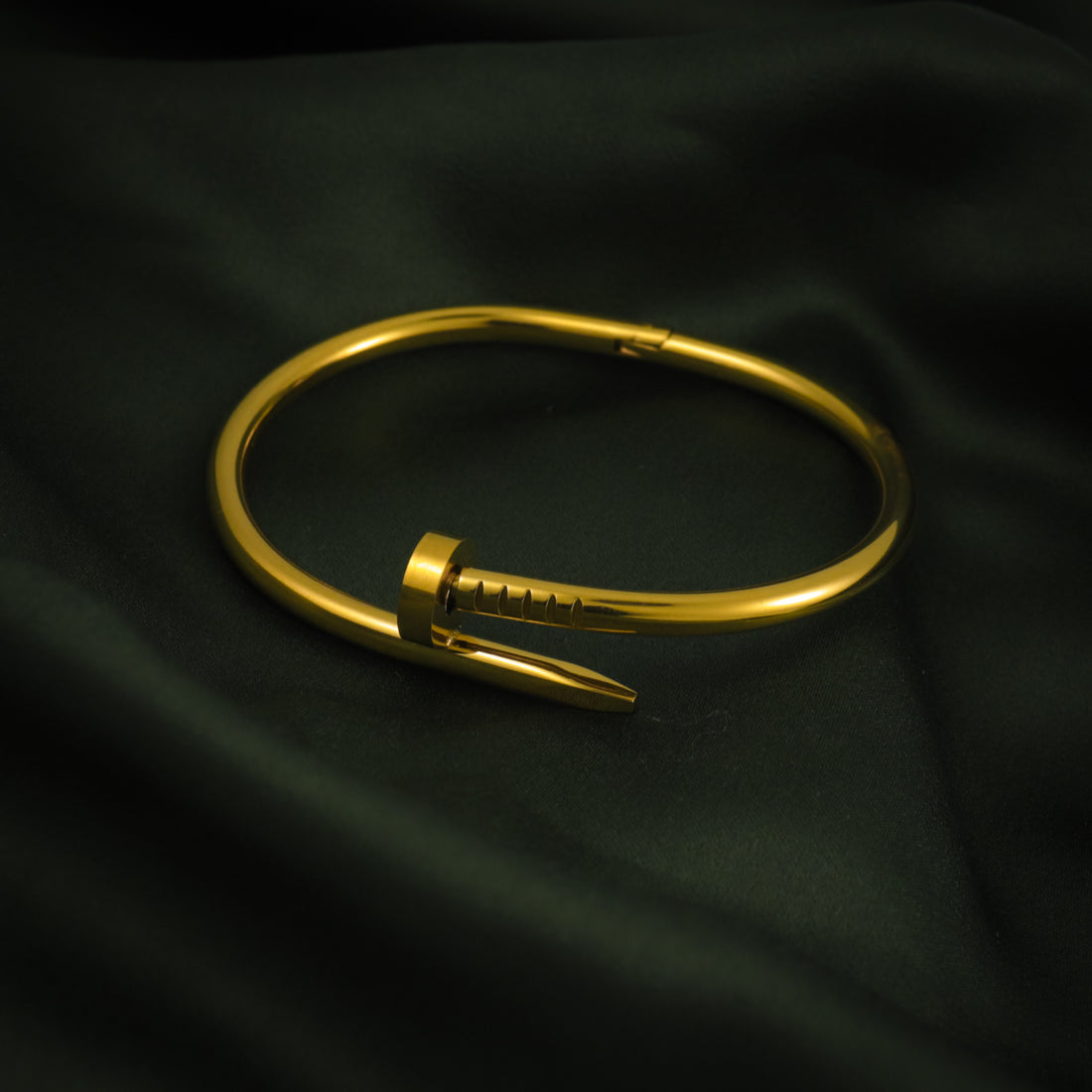 Nail Bangle Bracelet Gold