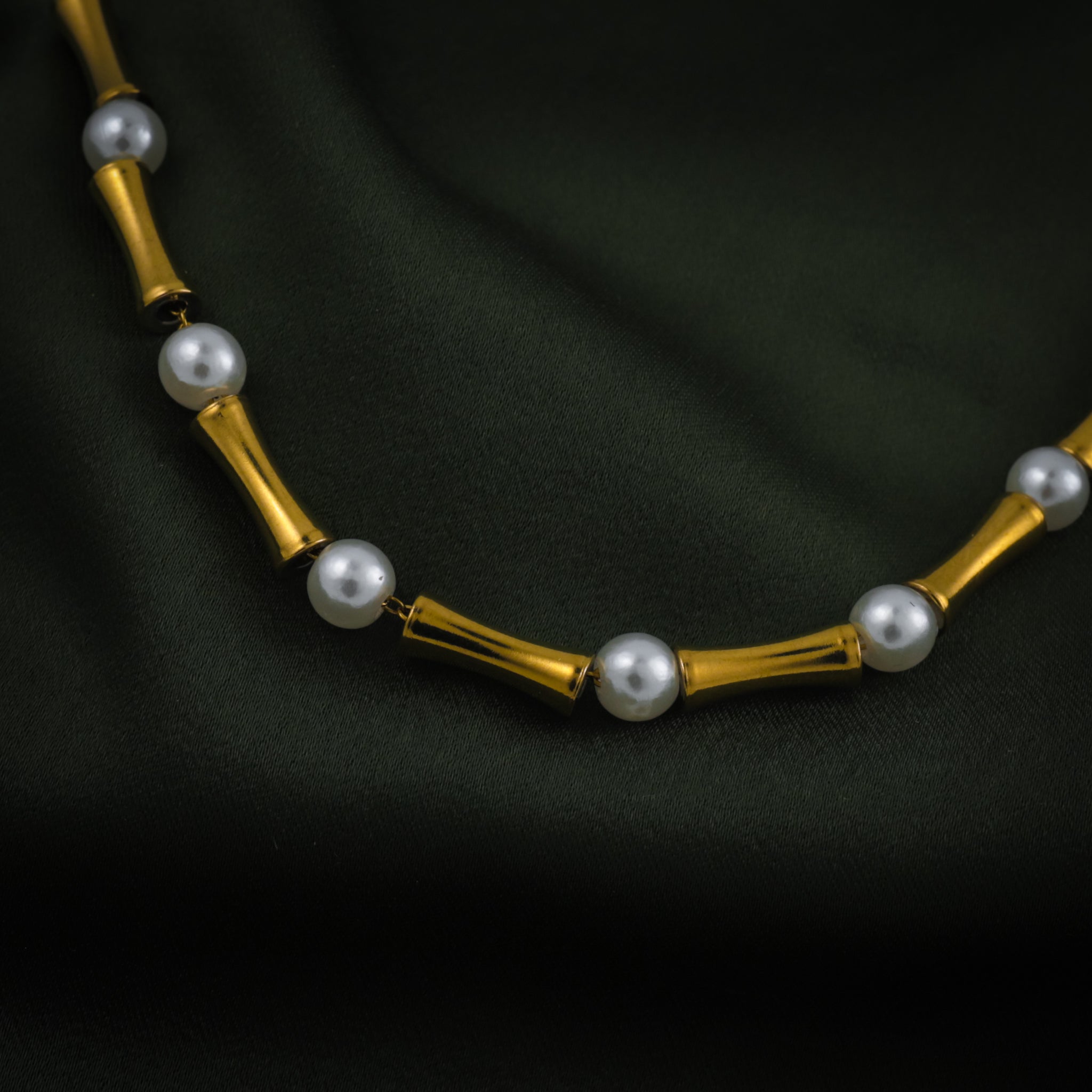Gold Pearl Necklace