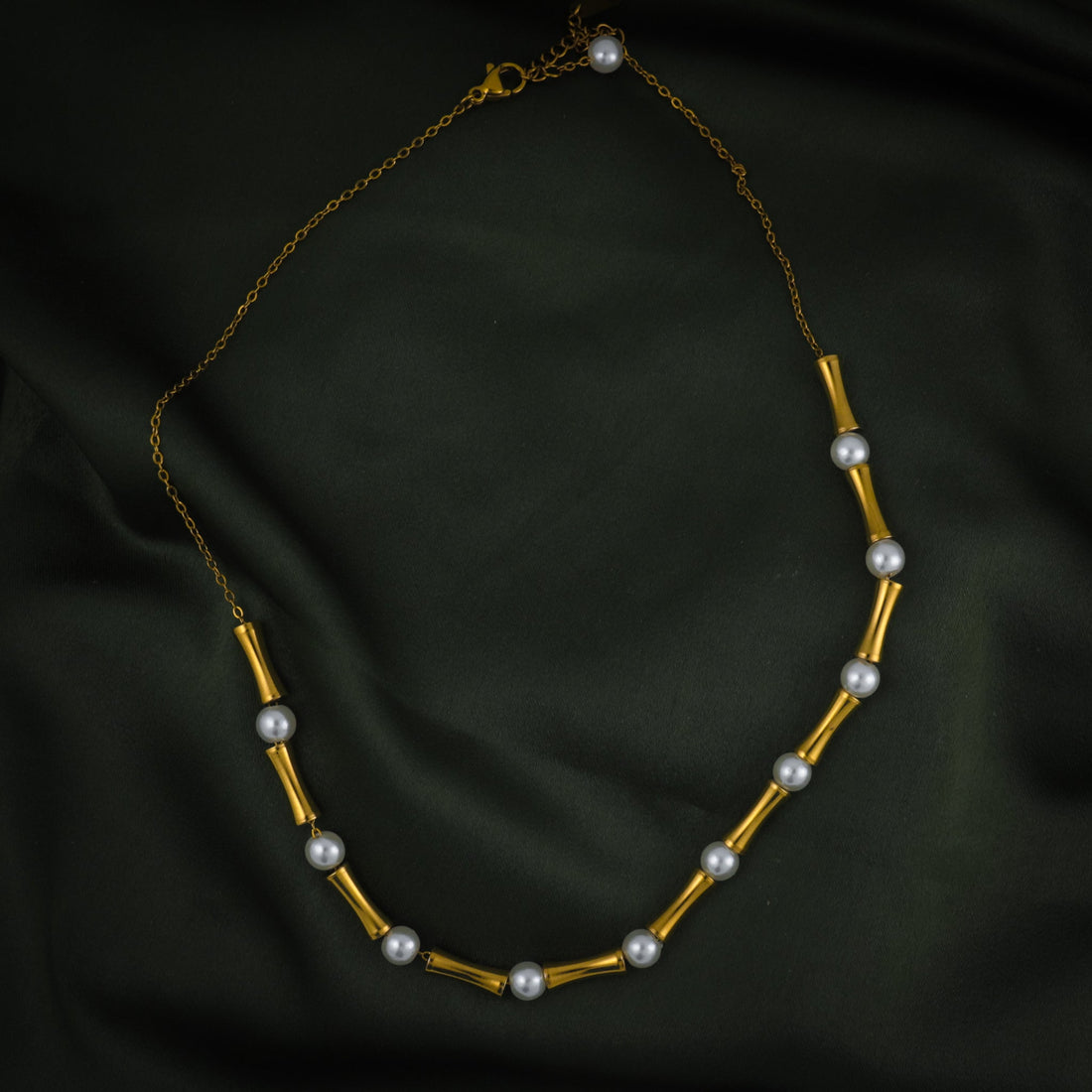 Gold Pearl Necklace