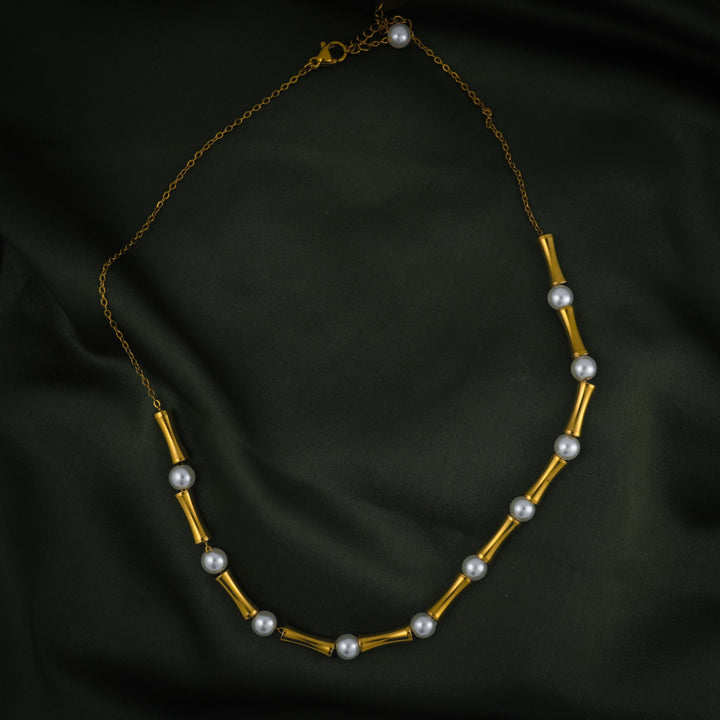 Gold Pearl Necklace