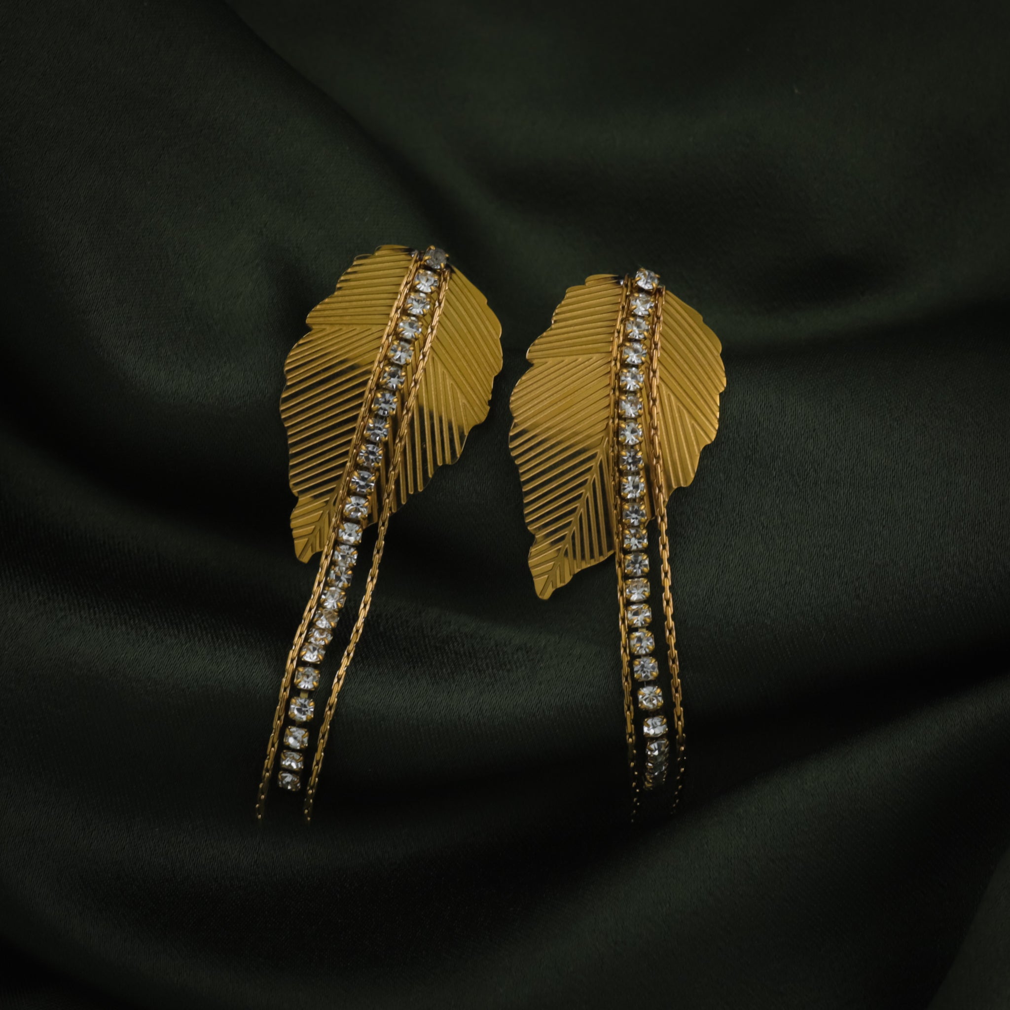 Glided Leaf Earrings