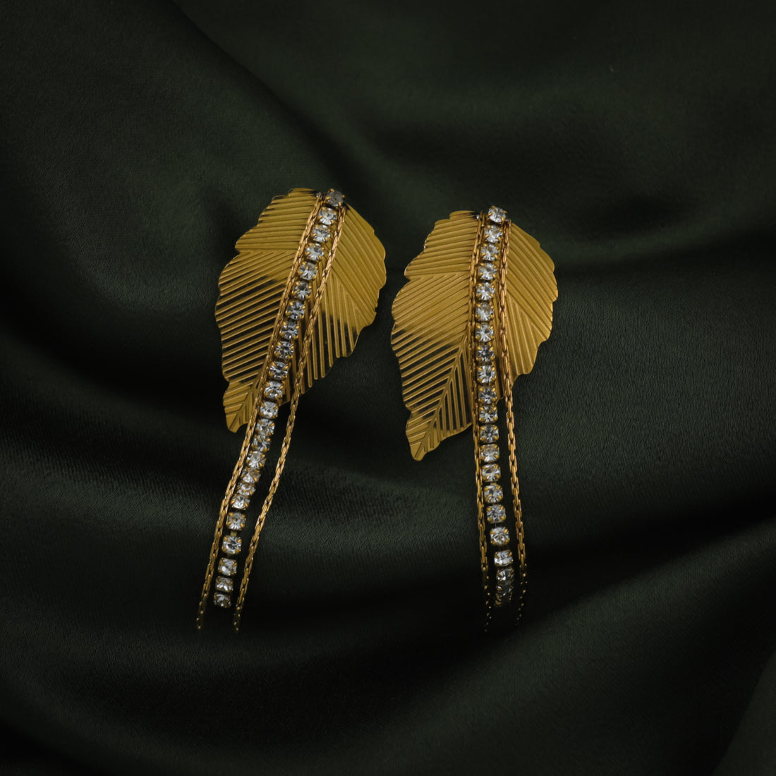 Glided Leaf Earrings