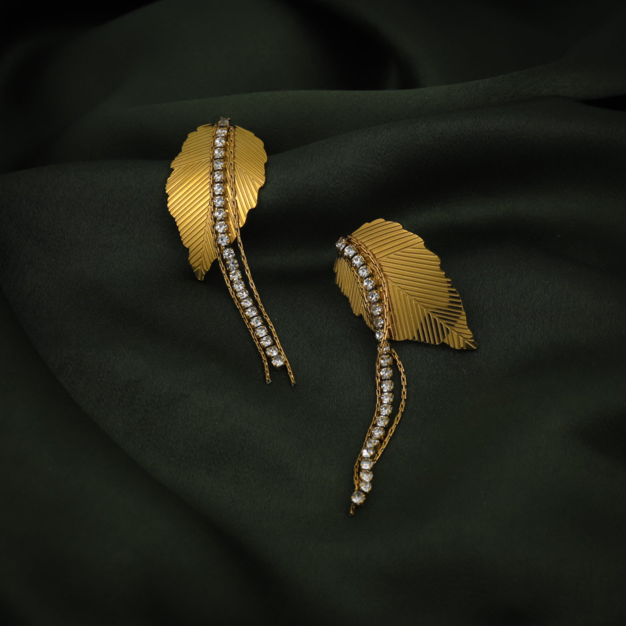 Glided Leaf Earrings