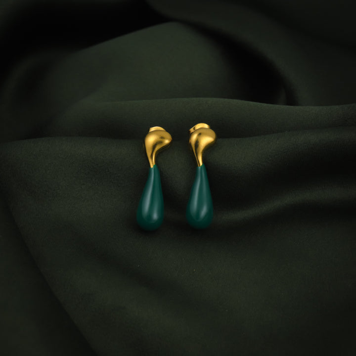 Starborn Earrings - Green / Gold