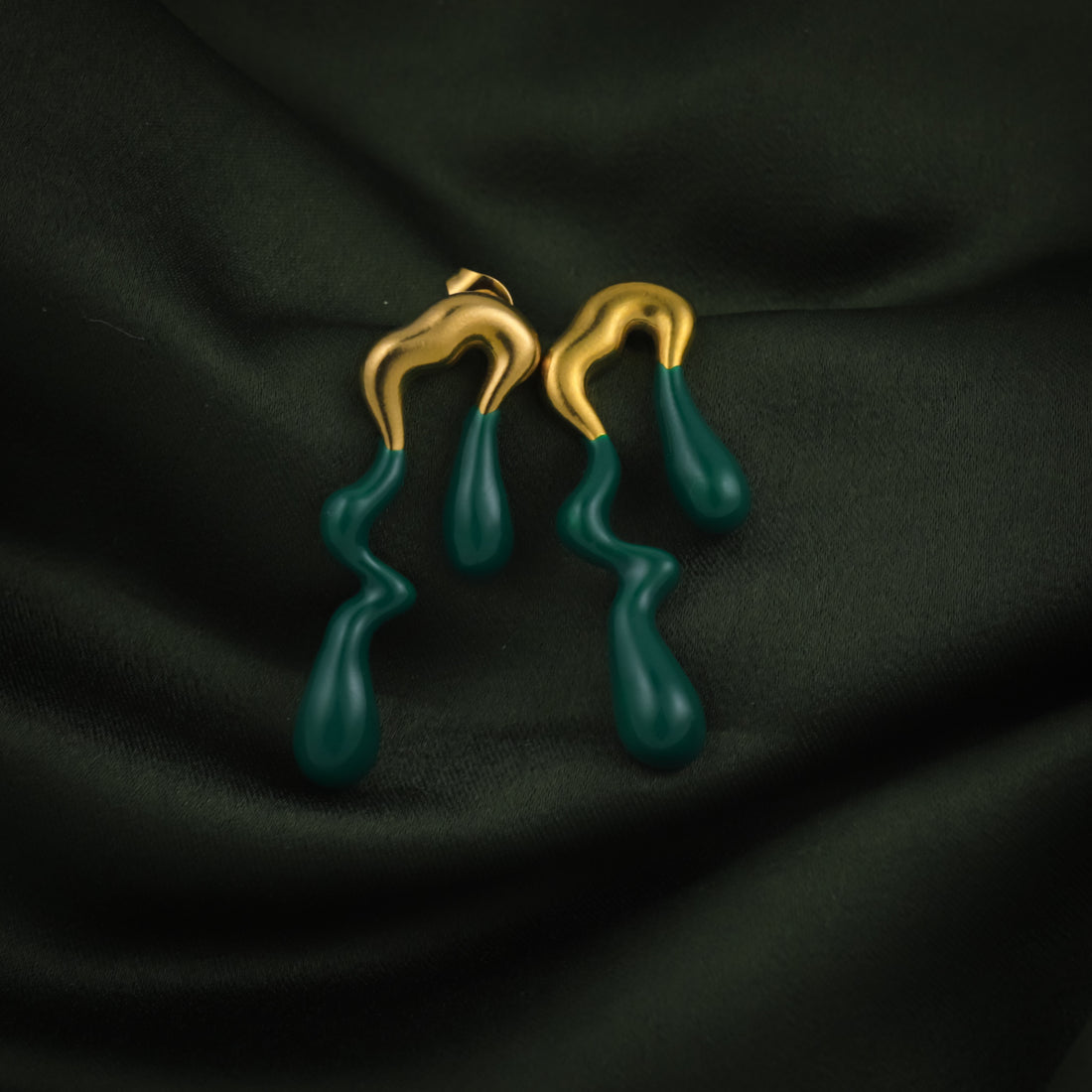 Starborn Earrings - Gold / Green