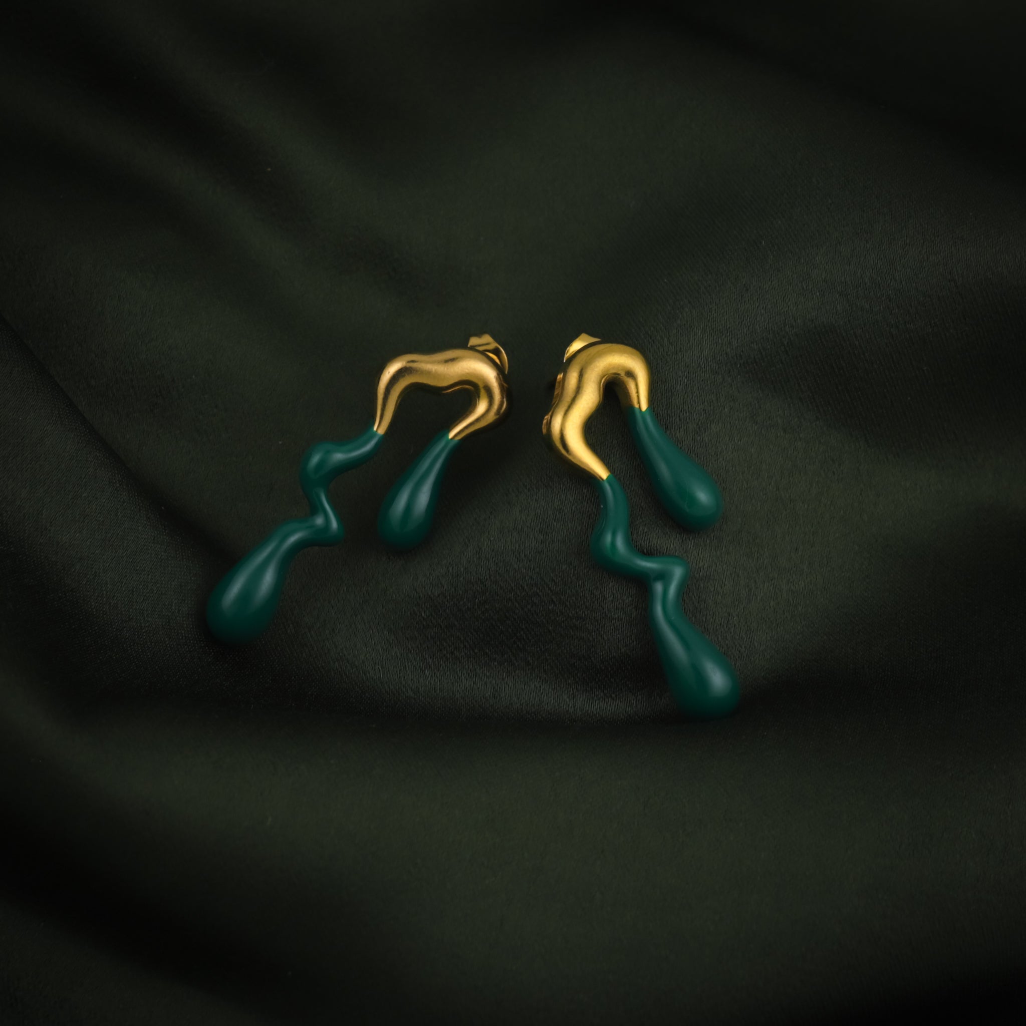 Starborn Earrings - Gold / Green